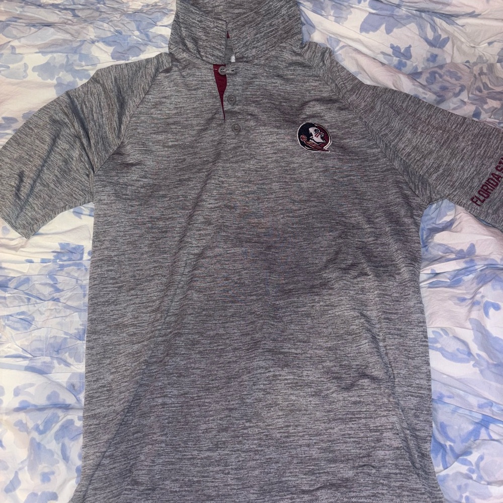 Gray Florida State Seminoles Polo Shirt